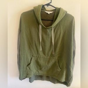Green, Hooded, Large, Comfortable Sweater